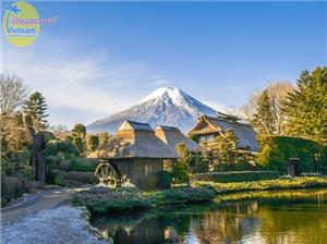 Vẻ đẹp bình yên của làng cổ Oshino Hakkai ở Nhật Bản